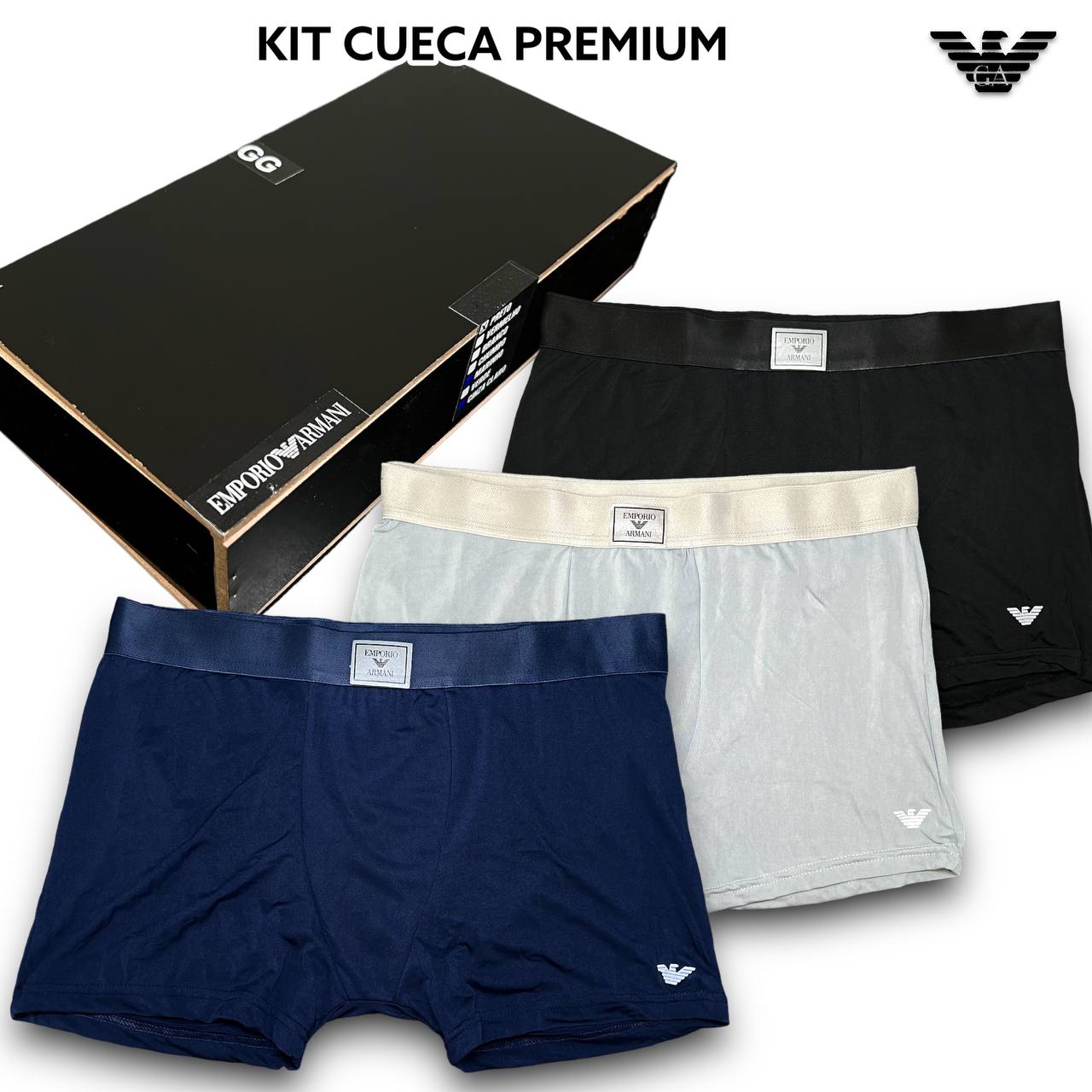 KIT CUECA PREMIUM NA CAIXA DE MADEIRA