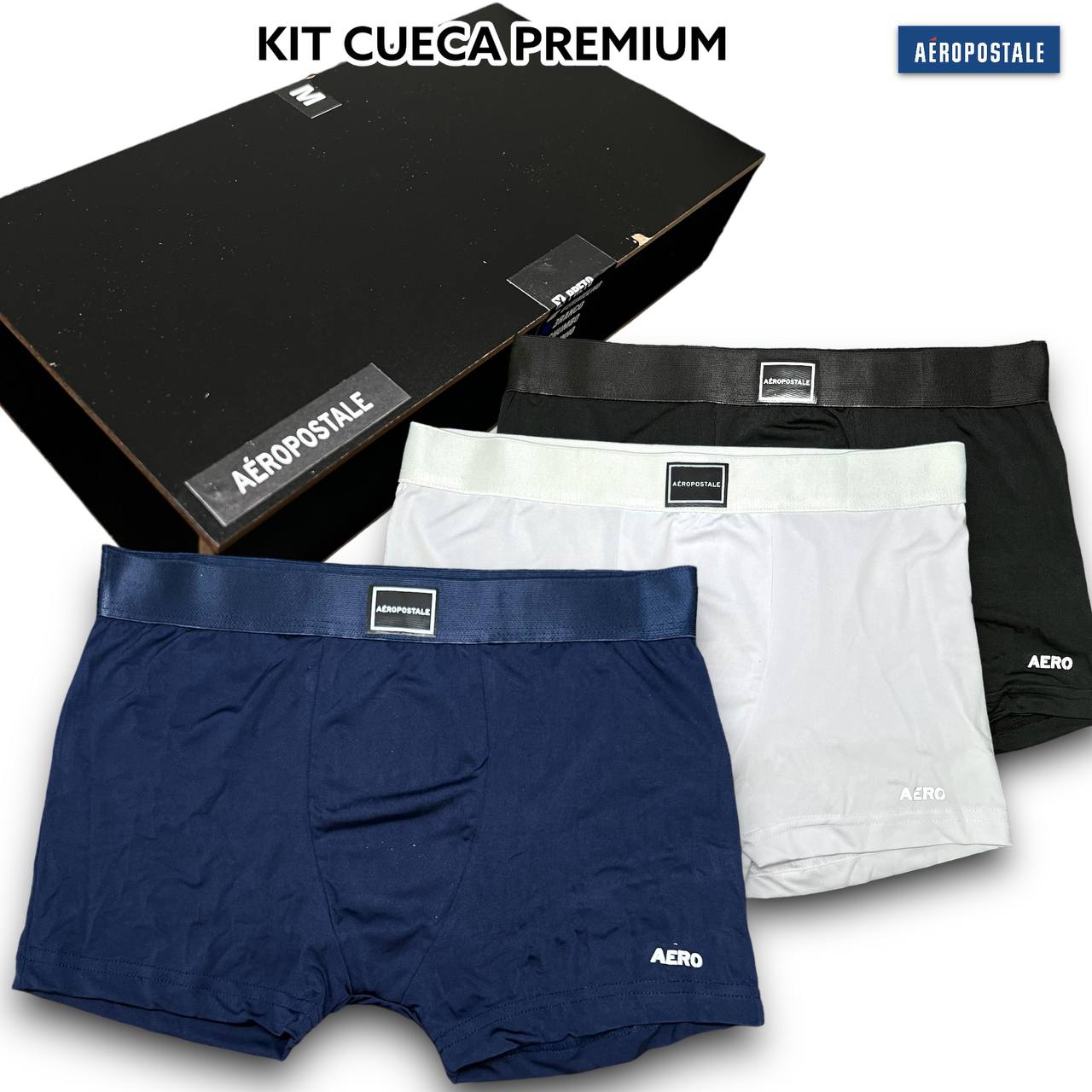 Kit Cueca Premium na caixa de MADEIRA - AEROPOSTALE