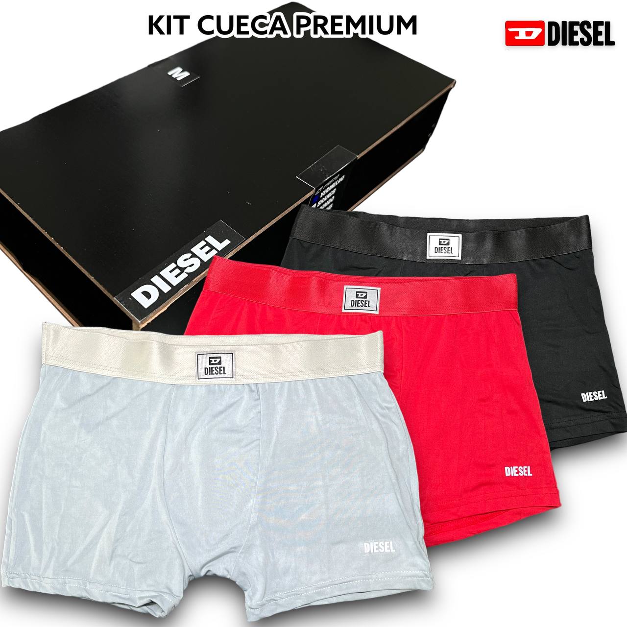Kit Cueca Premium na caixa de MADEIRA