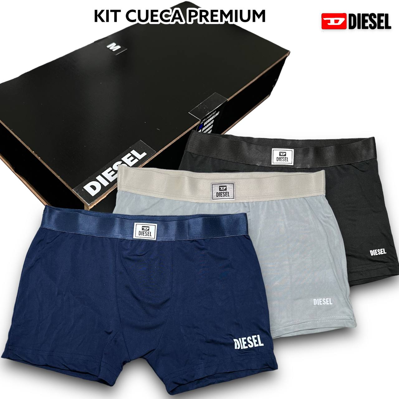 Kit Cueca Premium na caixa de MADEIRA