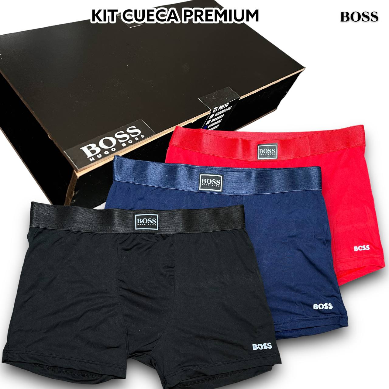 Kit Cueca Premium na caixa de MADEIRA