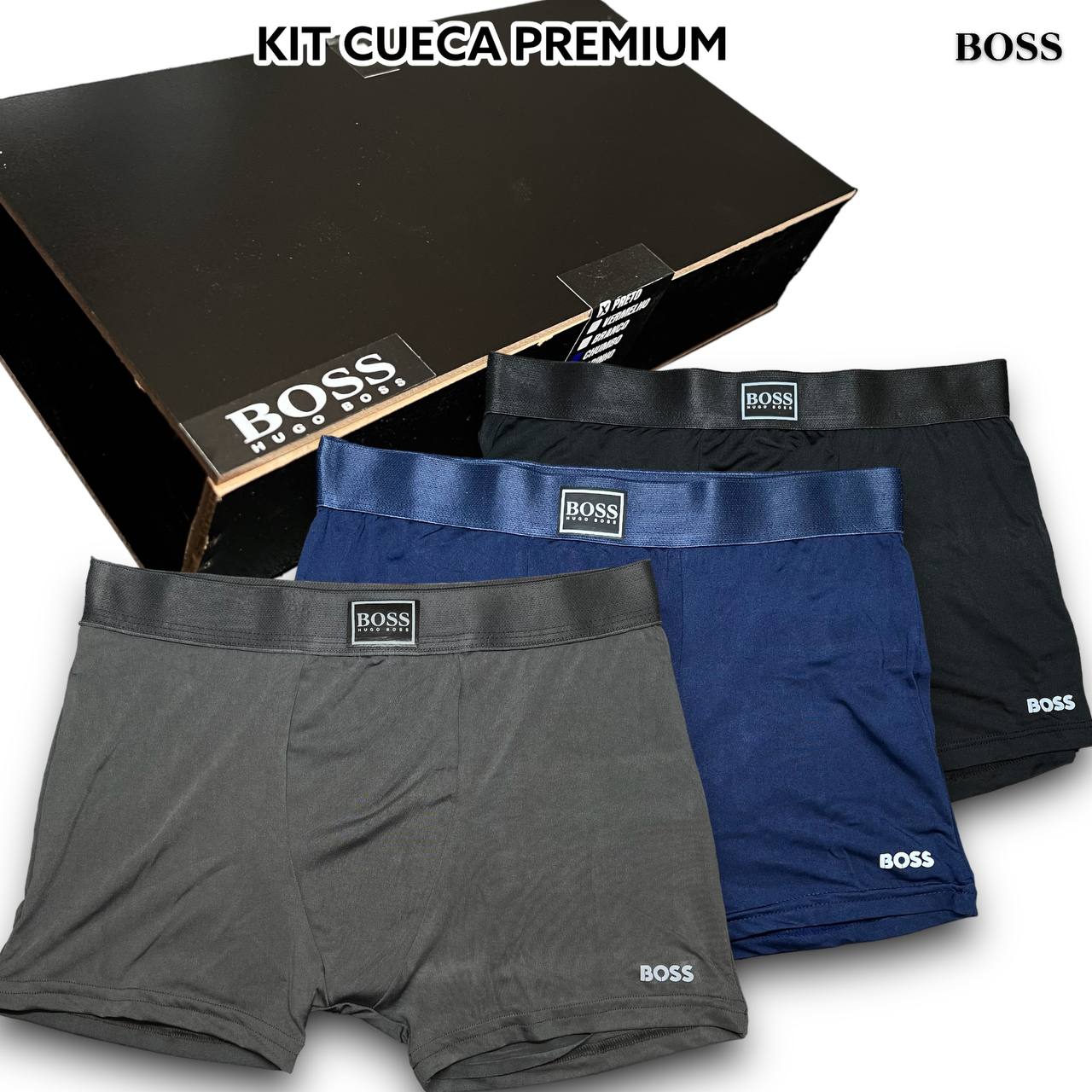 Kit Cueca Premium na caixa de MADEIRA
