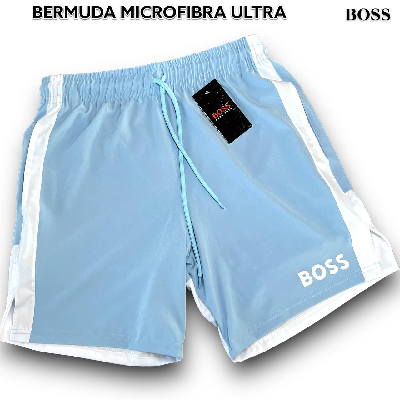 Bermuda Microfibra Ultra - HUGO BOSS recorte atrás 