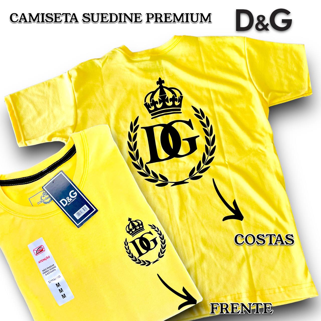 Camiseta Suedine Premium DOLCE GABBANA arte em Silk 