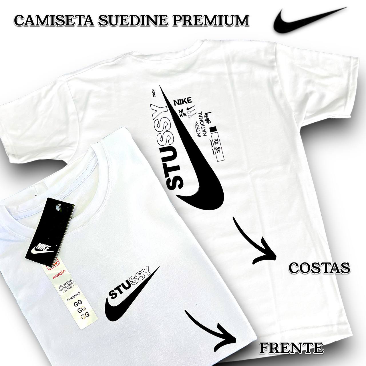 Camiseta Suedine Premium NIKE arte em Silk