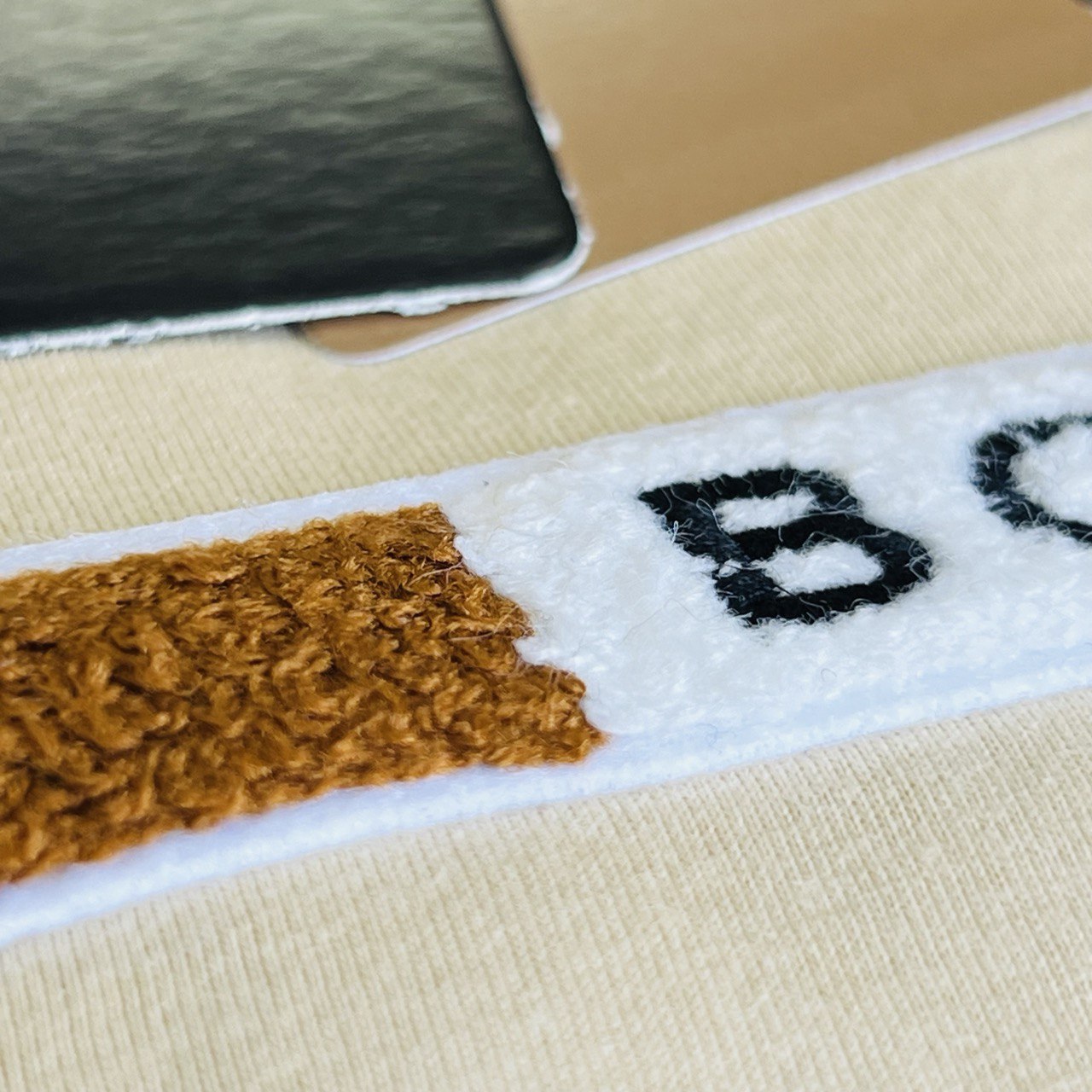  Camiseta Genuina 40.1 LUXO HUGO BOSS arte em camurça