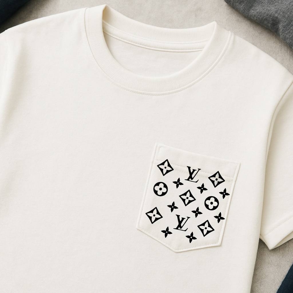 Camiseta Suedine Ultra 1:1 Louis Vuitton - ARTE EM DTF (com bolso) | Luxo Discreto & Estilo Street