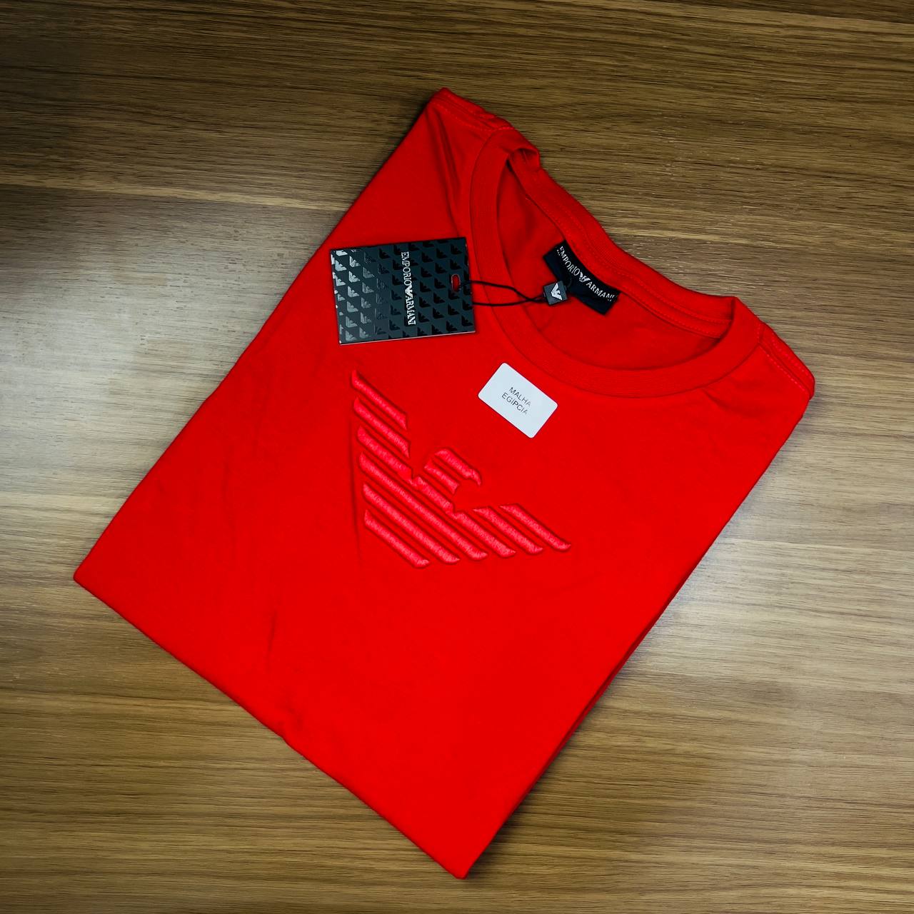 Camiseta Malha Egípcia Soft Armani - Bordado LT010