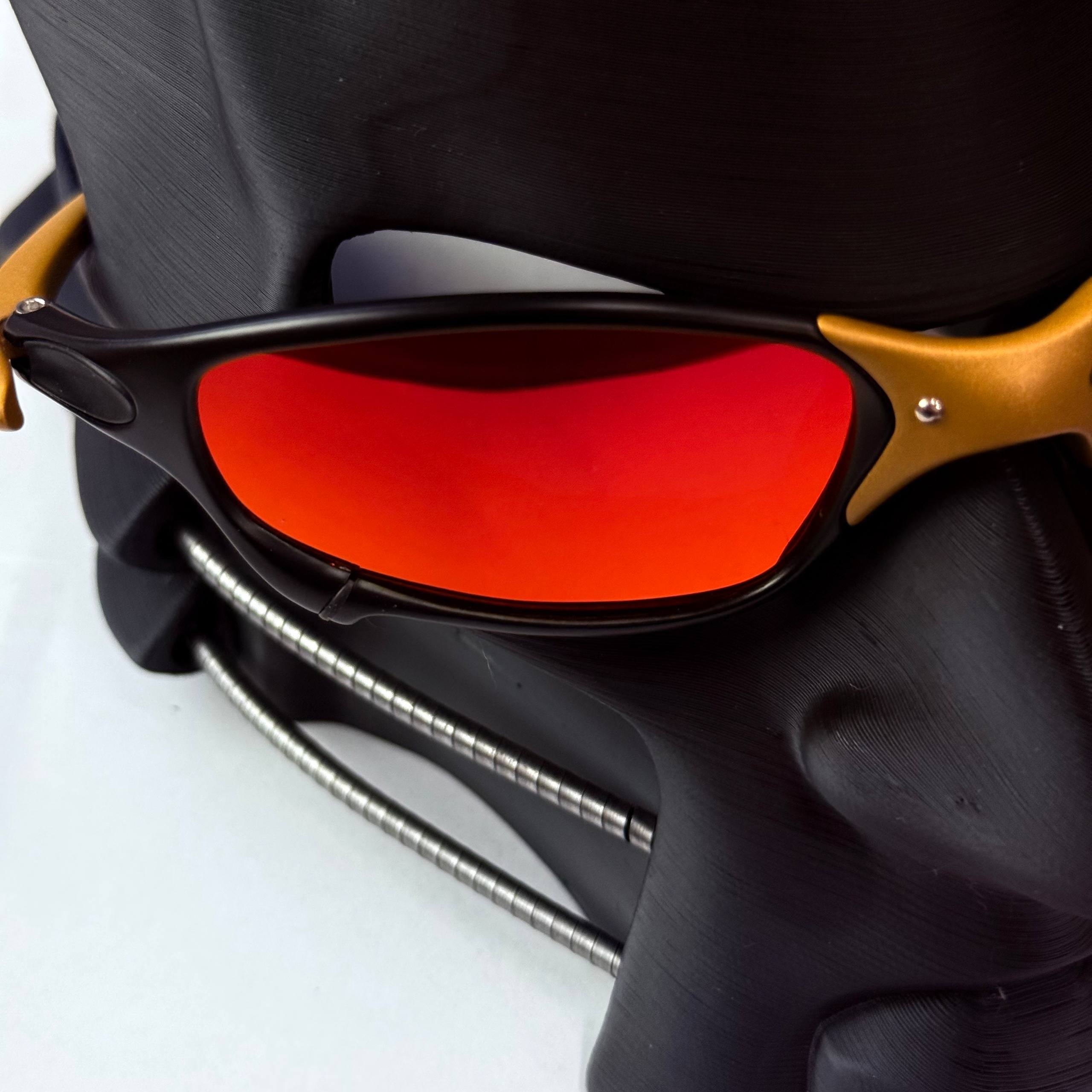 Óculos OAKLEY JULIET (LT024) - ARMAÇÃO: BLACK - Kit Borracha: AZUL - MODELO: JULIET