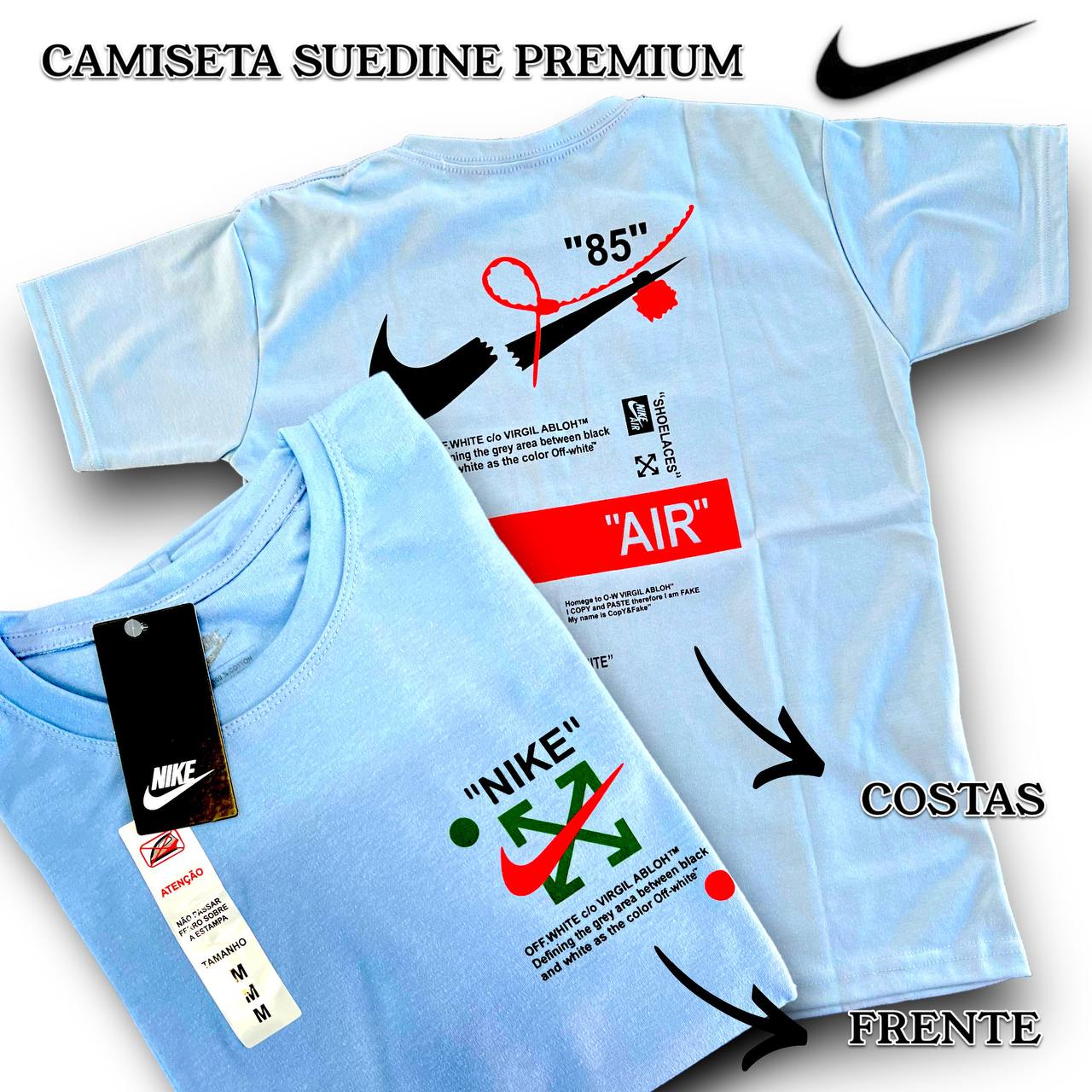 Camiseta Suedine Premium OFF-WHITE arte em Silk