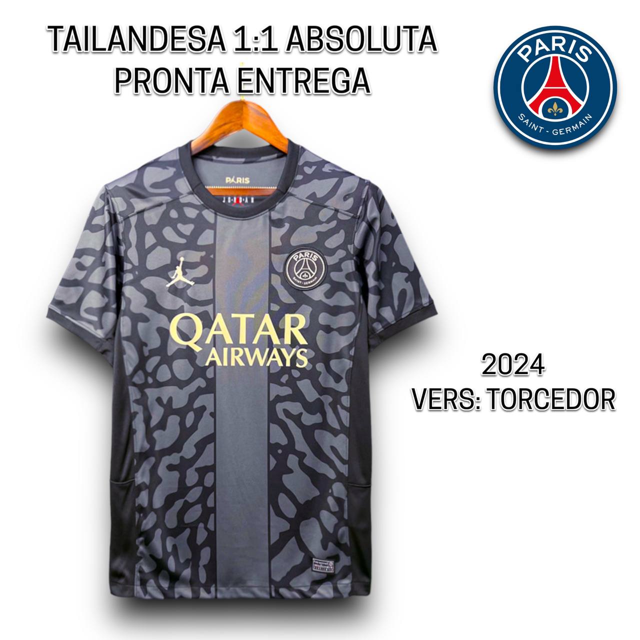 Camisa de time Tailandesa 1.1 TORCEDOR PSG PRONTA ENTREGA)