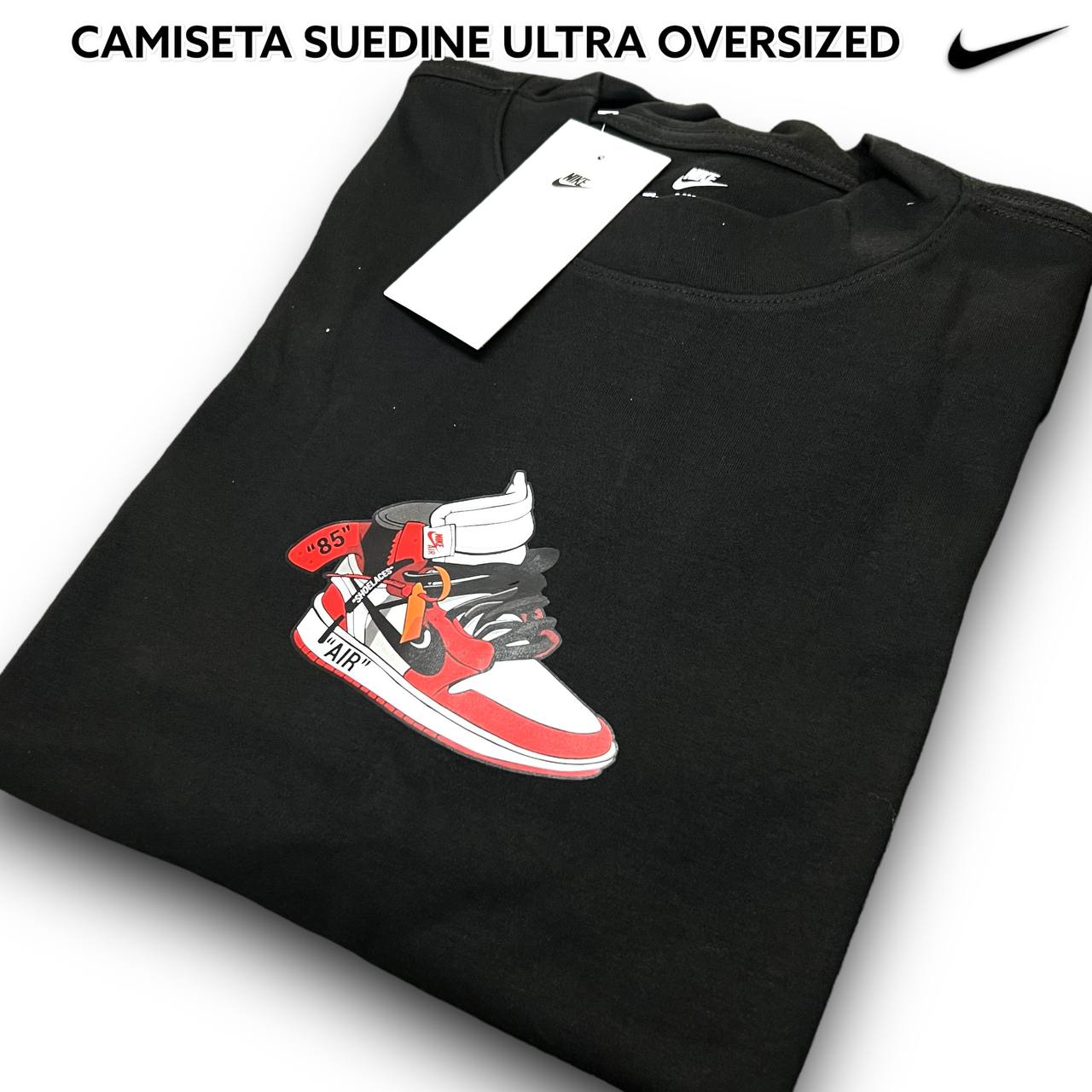 CAMISETA SUEDINE OVERSIZED 1:1 ULTRA - NIKE arte em DTF