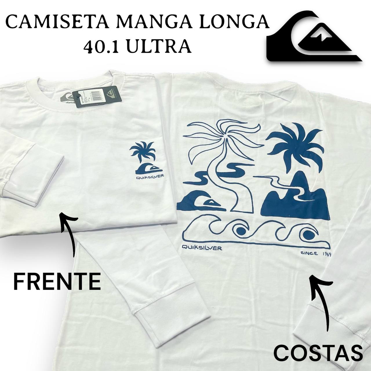 Camiseta Manga Longa 40.1 Ultra Premium - QUIKSILVER