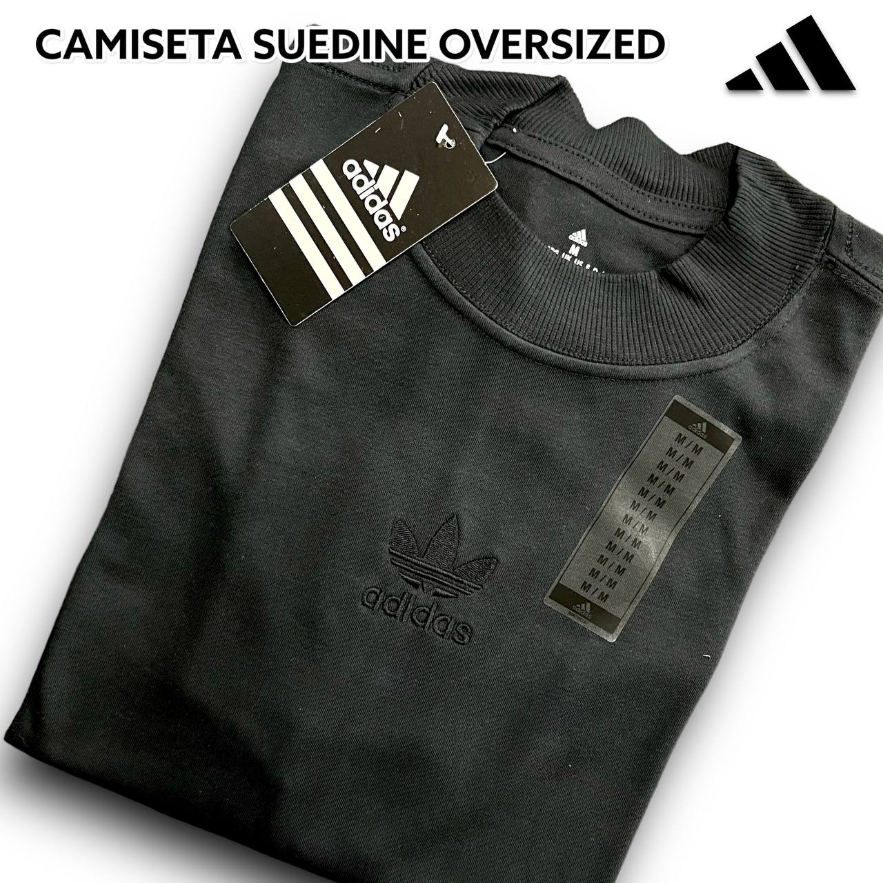 CAMISETA SUEDINE OVERSIZED 1:1 ULTRA - ADIDAS arte em BORDADO