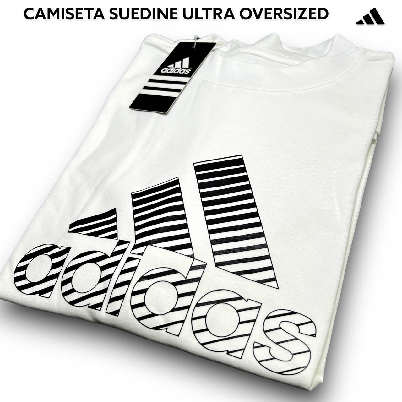 CAMISETA SUEDINE OVERSIZED 1:1 ULTRA - ADIDAS arte em DTF