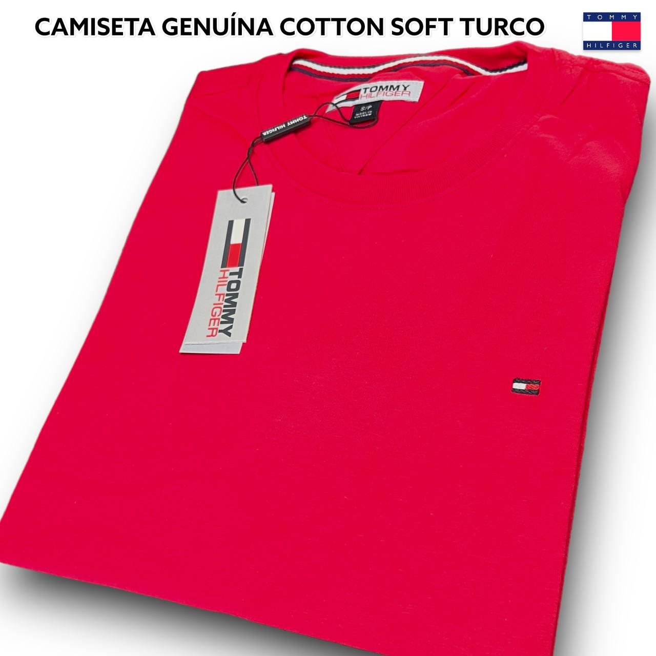Camiseta GENUINA COTTON SOFT TURCO - TOMMY HILFIGER arte bordada