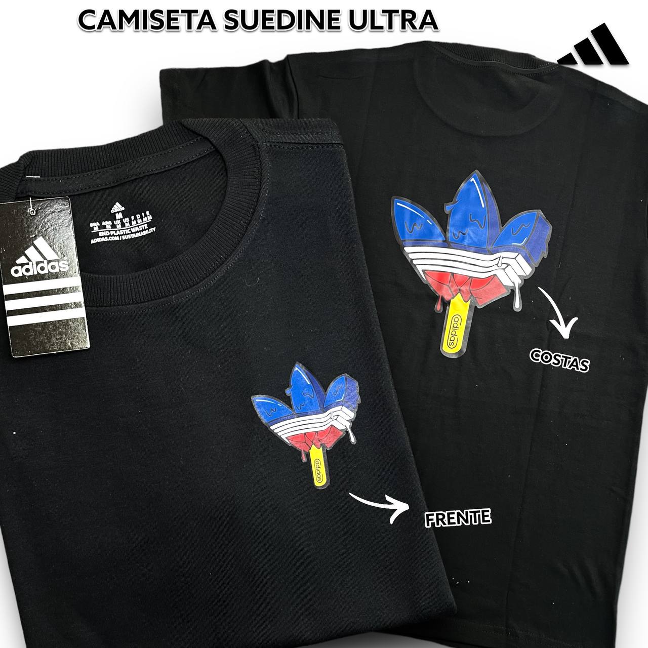 CAMISETA SUEDINE 1:1 ULTRA - ADIDAS arte em DTF 
